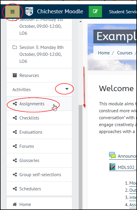 moodle assignment post date